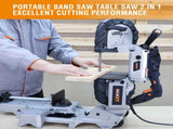 Band Saw with Lightweight Aluminum Base, 10 Amp 5 Inch Deep Cut Bandsaw, Variable Speed Handheld T3177P305061