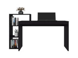 Venetie Desk, 3 Shelves, Black Wengeu B097P474293