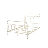 White Full Bed with Spindle Headboard B062P215388