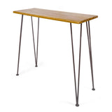 ZNTS DENALI INDUSTRIAL WOOD AND METAL BAR TABLE 61327.00