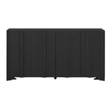 Sophisticated 4-Door Sideboard Adorned with Intricate Linear Accents and Luxurious N711P247438B