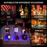 LED Lighted Liquor Bottle Display Shelf, 20 Inch Bar Display Shelf, DIY Illuminated Bottle Shelf W2178P163141