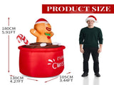 4.8 ft Animated Christmas Inflatable Snowman with Rotating Motor and 3 LED Lights, Multicolor 86424007