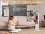 Fast Heating Oscillating Space Heater - 120&deg Wide Angle 30% Faster Warmth, 3D Flame, 5 Timer & 74413816
