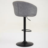 Adjustable Swivel Bar Stools, Mid-Century Modern PU Leather Upholstered Counter Height Bar Stool, W1143P173512