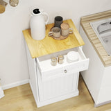 One Drawers and One-Compartment Tilt-Out Trash Cabinet Kitchen Trash Cabinet-White W1120127324
