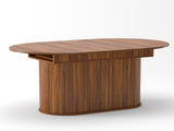 55.11"-70.86" Extendable Dining Table, with Striped Legs for Living Room & Kitchen W757P411745
