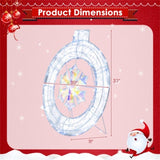 33 Inch Lighted Snowflake Wreath Christmas Decoration 68465668