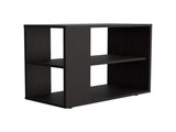 Wengue Side Table in Melamine with Open Storage B062P290234