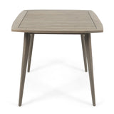 Outdoor Square Acacia Wood Table with Straight Legs, Gray 63258.00GRY