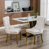 Furniture,Modern, High-end Tufted Solid Wood Contemporary Velvet Upholstered Dining Chair with 80440132