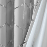 Total Blackout Metallic Print Grommet Top Curtain Panel Pair B035129663