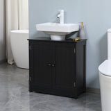 ZNTS Bathroom Cabinet with 2 Doors and Shelf Bathroom Vanity black-AS （Prohibited by 34763174