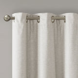 Tonal Printed Faux Silk Total Blackout Curtain Panel Pair B03599834