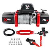 ZNTS Electric Winch XPV 10000 LBS 12V Synthetic Rope SUV Jeep Truck 4WD 30003314