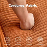 Loveseat Sofa, Comfortable Deep Seat Sofa Bed, Modern Small Corduroy Couch for Living Room 64287044