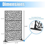 Metal Privacy Screens and Plastic Panels with Free Standing, Freestanding Outdoor Indoor Privacy W1859P215052