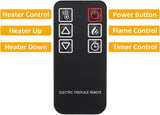 23" Electric Fireplace, 3DInfrared Black Fireplace Electric Insert Heater, with IR Remote Control, 92000032