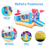 ZNTS 6 in 1 outdoor indoor inflatable bouncer for kids target ball basketball slide with blower W1677115480