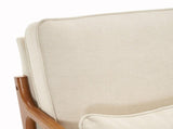 Oak Armrest Oak Upholstered Single Lounge Chair Indoor Lounge Chair Off-White 29506756