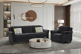 Fashionable living room sofa single seat, black fabric W1927113271