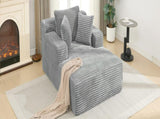 Full- compressed Chaise Lounge Sofa Bed 48.8" Upholstered Sofa Couch with Removable Pillows, Modern N719P288545E