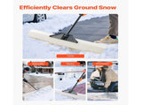 48-inch Snow Pusher Shovel with Ergonomic Handle, Durable HDPE Blade, Metal Edge Strip, and 62609315