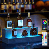 LED Lighted Liquor Bottle Display Shelf, 20 Inch Bar Display Shelf, DIY Illuminated Bottle Shelf W2178P163141