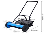 14-Inch 5-Blade Push Reel Lawn Mower with Grass Catcher, BLUE COLOR 85771439