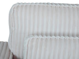 Modern Corduroy Loveseat with 2 Throw Pillows, Soft Double Seat Sofa for Cozy Living Spaces, Ribbed 01204912