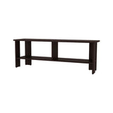 Stained Walnut TV Stand with Open Storage B062P290284