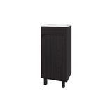 FM FURNITURE Quartzsite Bathroom Vanity with Integrated Sink, Wengue B128P293882
