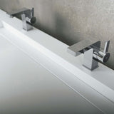 DAX Solid Surface Rectangular Double Bowl Top Mount Bathroom Basin B2702P227020