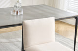 Counter Height Bar Stools Set of 2, Upholstered Linen Bar Chairs, Metal Footrest and Frame for W1249P257011