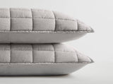 3-Piece King/Cal King Linen Garment Washed Quilt Set,Gray B035P408300