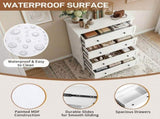 White embossed P2 Particleboard MDF Melamine 80*40*115cm Framed, Double Handles, Five 95142480