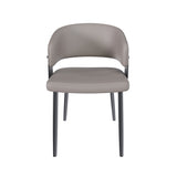 Dining Chairs Set of 2, Modern PU Leather Kitchen Chairs with Metal Legs - Ergonomic Armrests, W2700P292532