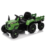 ZNTS Ride on Tractor with Trailer,12V Battery Powered Electric Tractor Toy w/Remote Control,electric car W1396124970