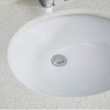 White Oval Undermount Bathroom Sink With Overflow W122549614