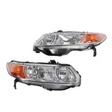 ZNTS 2pcs Front Left Right Headlights for Honda Civic 2006-2011 2-Door Coupe Models 91428119