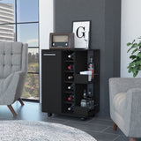 Tennessee Bar Cart, One Cabinet With Division, Six Cubbies For liquor, Two Shelves B128P176142