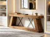 Farmhouse Console Table 70.9" Sturdy Base Entryway & Sofa Table 46440561