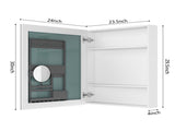 24'' W x 30'' H Surface Frameless Mirror Medicine Beveled Mirror Edges Bathroom Medicine W2287P250158