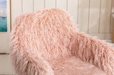 HengMing Modern Faux fur home office chair, fluffy chair for girls, makeup vanity Chair W21222750