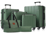 Hardshell Luggage Sets 6 Piece Suitcase Set, Expandable Lightweight Suitcases with Dual Wheels, TSA N730P296628F