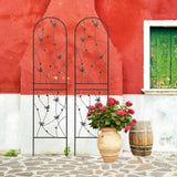 2 Pack Metal Garden Trellis 86.7" x 19.7" Rustproof Trellis for Climbing Plants Outdoor Flower W1586P268060