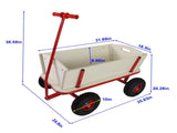 Wooden carriage four-wheel design, Load-bearing capacity 260LBS,Children's outdoor stroller, W227P379504