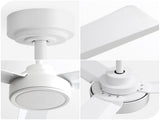 52" Ceiling Fan Without Light, 3 ABS Blades Farmhouse Ceiling Fan with Remote Control 6-speed W934P210178