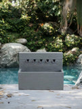 11.8x30.7x23.6" Decorative Gray Fountain with Rectangle Design, with Light and Pump, for Indoor and W2078138950