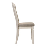 Tan and Cream Slatted Back Side Chairs B062P182749